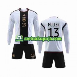 Dječja Domaći Home Dresova Njemačka MULLER 13 World Cup 2022 Dugim Rukavima