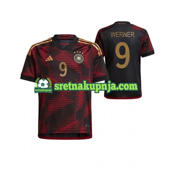 Muškarci Gostujući Away Dresova Njemačka Timo Werner 9 World Cup 2022 Kratkih Rukava
