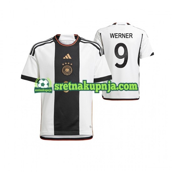 Muškarci Domaći Home Dresova Njemačka Timo Werner 9 World Cup 2022 Kratkih Rukava
