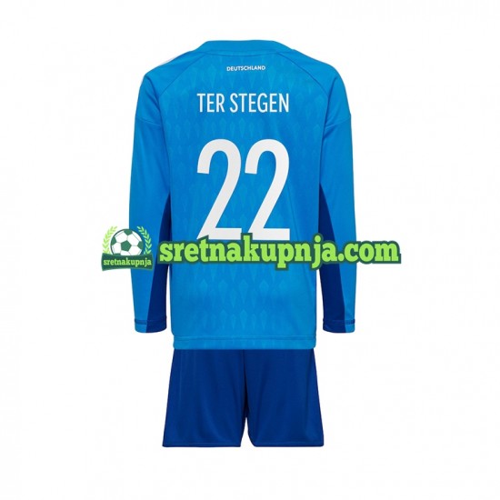 Dječja Domaći Home Golmanski Dresova Njemačka ter Stegen 22 World Cup 2022 Dugim Rukavima