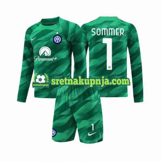 Dječja Gostujući Away Golmanski Dresova Inter Milan Sommer 1 2023-2024 Dugim Rukavima