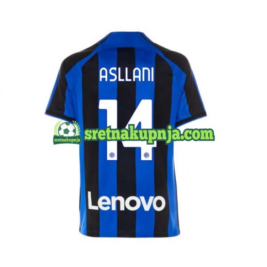 Muškarci Domaći Home Dresova Inter Milan Kristjan Asllani 14 2022-2023 Kratkih Rukava