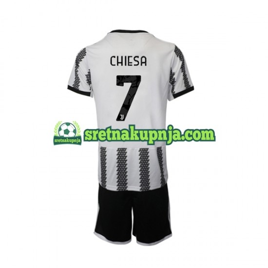 Dječja Domaći Home Dresova Juventus Chiesa 7 2022-2023 Kratkih Rukava