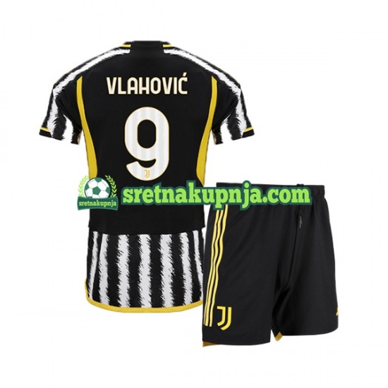 Dječja Domaći Home Dresova SAD Juventus Dn Vlahovic 9 2023-2024 Kratkih Rukava