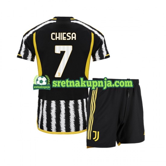 Dječja Domaći Home Dresova Juventus Federico Chiesa 7 2023-2024 Kratkih Rukava