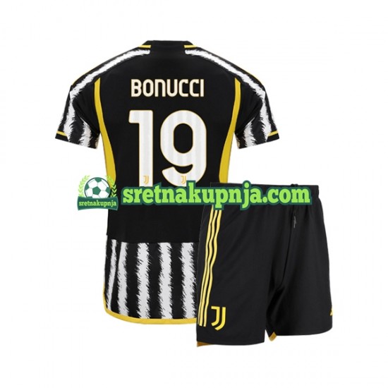 Dječja Domaći Home Dresova Juventus Leonardo Bonucci 19 2023-2024 Kratkih Rukava