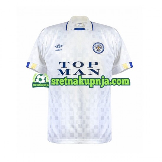 Muškarci Domaći Home Dresova Leeds United Retro 1989-1990 Kratkih Rukava