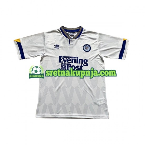 Muškarci Domaći Home Dresova Leeds United Retro 1991-1992 Kratkih Rukava