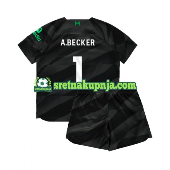 Dječja Gostujući Away Golmanski Dresova Liverpool A.Becker 1 2023-2024 Kratkih Rukava