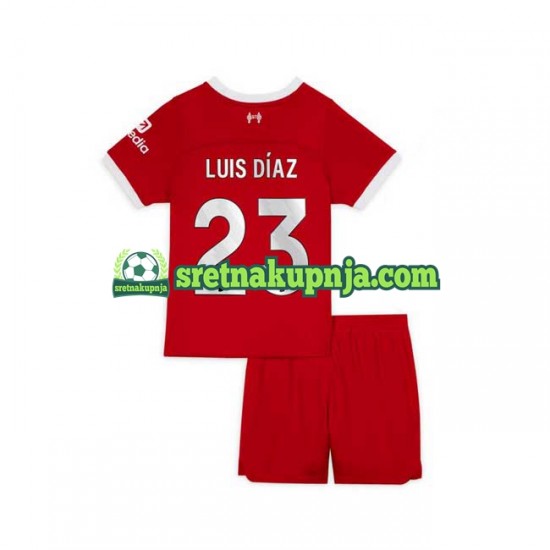 Dječja Domaći Home Dresova Liverpool Luis Diaz 23 2023-2024 Kratkih Rukava
