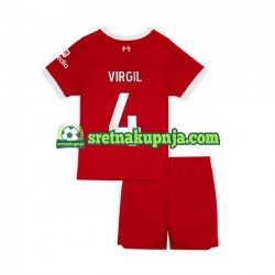 Dječja Domaći Home Dresova Liverpool Virgil van Dijk 4 2023-2024 Kratkih Rukava