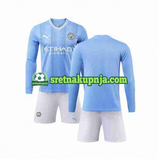 Dječja Domaći Home Dresova Manchester City 2023-2024 Dugim Rukavima