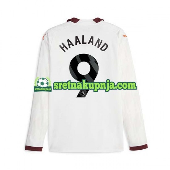 Muškarci Gostujući Away Dresova Manchester City Erling Haaland 9 2023-2024 Dugim Rukavima