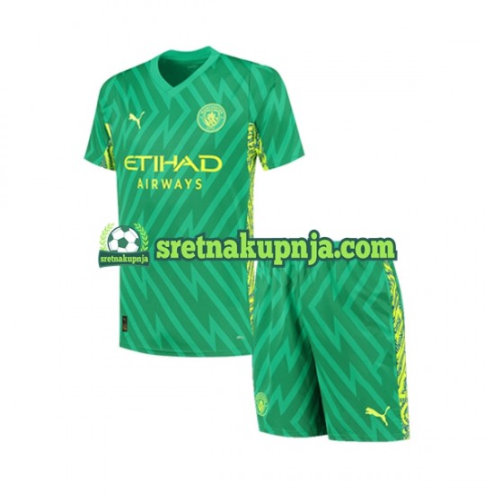 Dječja Domaći Home Golmanski Dresova Manchester City 2023-2024 Kratkih Rukava
