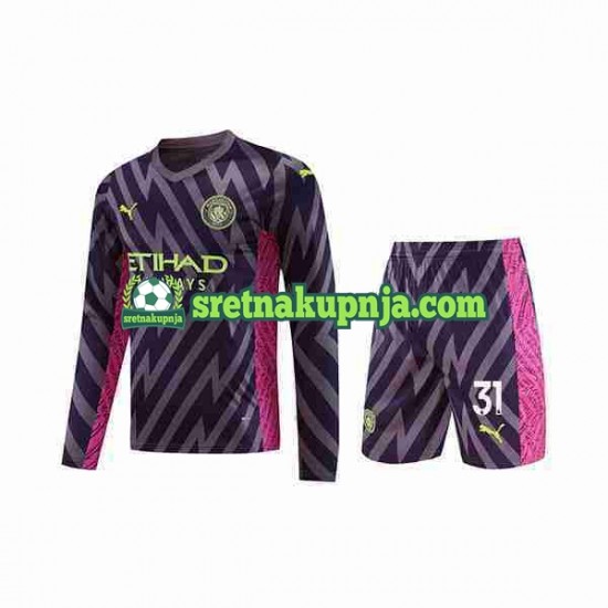 Dječja Gostujući Away Golmanski Dresova Manchester City Ederson Moraes 31 2023-2024 Dugim Rukavima
