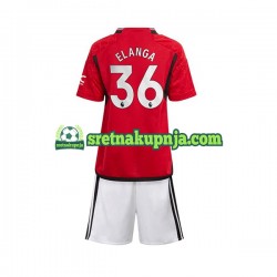 Dječja Domaći Home Dresova Manchester United Anthony Elanga 36 2023-2024 Kratkih Rukava