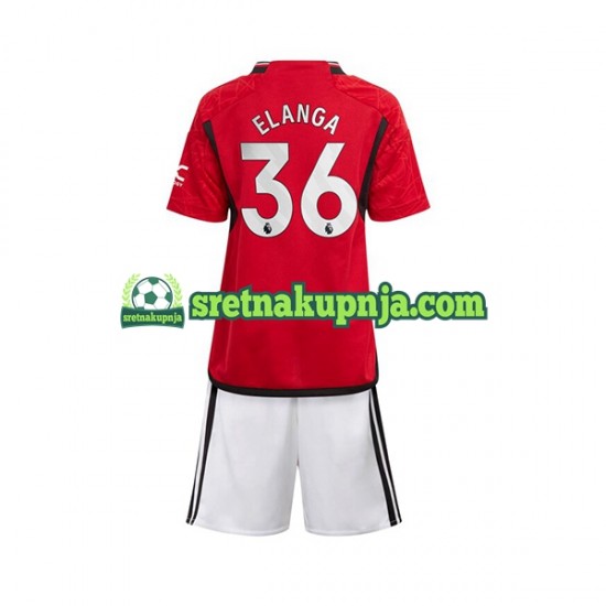 Dječja Domaći Home Dresova Manchester United Anthony Elanga 36 2023-2024 Kratkih Rukava