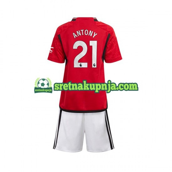 Dječja Domaći Home Dresova Manchester United Antony Matheus 21 2023-2024 Kratkih Rukava