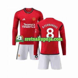 Dječja Domaći Home Dresova Manchester United B Fernandes 8 2023-2024 Dugim Rukavima