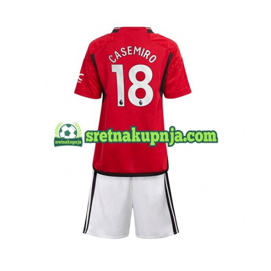 Dječja Domaći Home Dresova Manchester United Carlos Casemiro 18 2023-2024 Kratkih Rukava