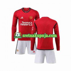 Dječja Domaći Home Dresova Manchester United 2023-2024 Dugim Rukavima Dječja Domaći Home Dresova Manchester United 2023-2024 Dugim Rukavima