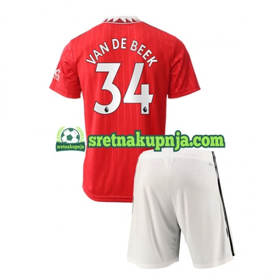 Dječja Domaći Home Dresova Manchester United Donny van de Beek 34 2022-2023 Kratkih Rukava