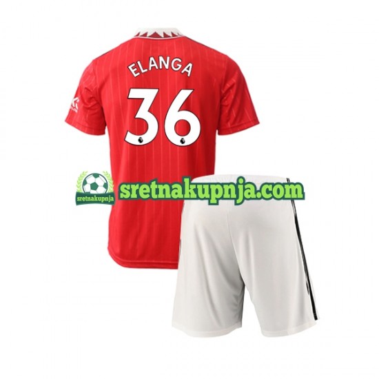 Dječja Domaći Home Dresova Manchester United Elanga 36 2022-2023 Kratkih Rukava