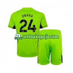 Dječja Domaći Home Golmanski Dresova Manchester United Andre Onana 24 2023-2024 Kratkih Rukava