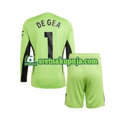 Dječja Domaći Home Golmanski Dresova Manchester United DE GEA 1 2023-2024 Dugim Rukavima