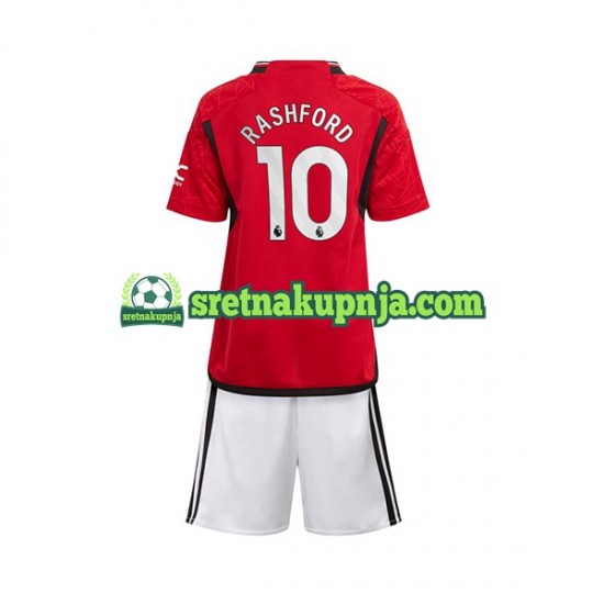 Dječja Domaći Home Dresova Manchester United Marcus Rashford 10 2023-2024 Kratkih Rukava