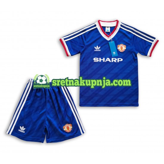 Dječja Gostujući Away Dresova Manchester United Retro 1986 Kratkih Rukava