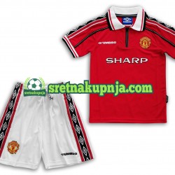 Dječja Domaći Home Dresova Manchester United Retro 1998-1999 Kratkih Rukava