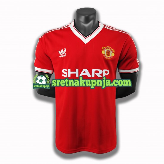 Muškarci Domaći Home Dresova Manchester United Retro 1983 Kratkih Rukava