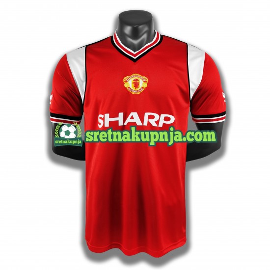 Muškarci Domaći Home Dresova Manchester United Retro 1985 Kratkih Rukava