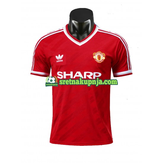 Muškarci Domaći Home Dresova Manchester United Retro 1986 Kratkih Rukava