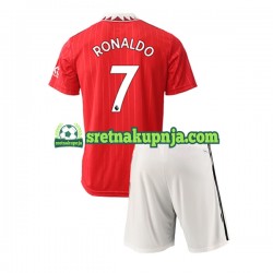 Dječja Domaći Home Dresova Manchester United Ronaldo 7 2022-2023 Kratkih Rukava