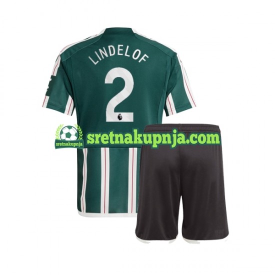 Dječja Gostujući Away Dresova Manchester United Victor Lindelof 2 2023-2024 Kratkih Rukava