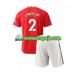 Dječja Domaći Home Dresova Manchester United Victor Lindelof 2 2022-2023 Kratkih Rukava