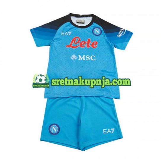 Dječja Domaći Home Dresova Napoli 2022-2023 Kratkih Rukava