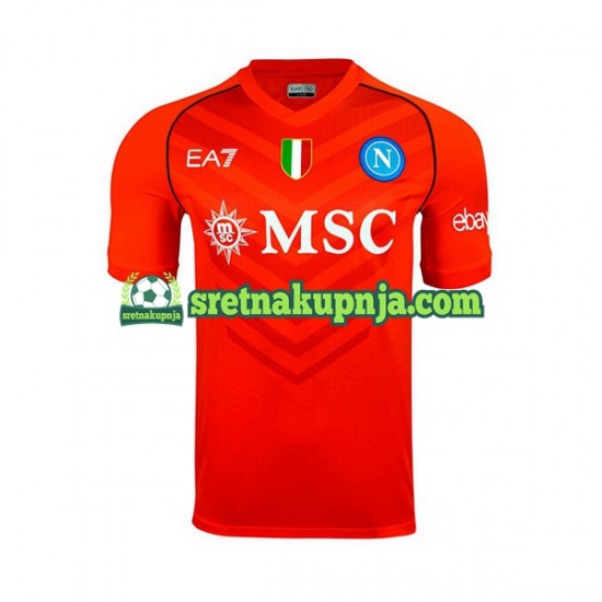 Muškarci Domaći Home Golmanski Dresova Napoli 2023-2024 Kratkih Rukava