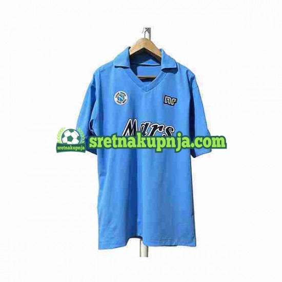 Muškarci Domaći Home Dresova Napoli Retro 1989 1990 Kratkih Rukava