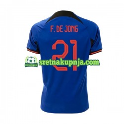 Muškarci Gostujući Away Dresova Nizozemska Frenkie de Jong 21 World Cup 2022 Kratkih Rukava