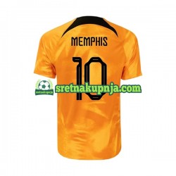 Muškarci Domaći Home Dresova Nizozemska Memphis 10 World Cup 2022 Kratkih Rukava