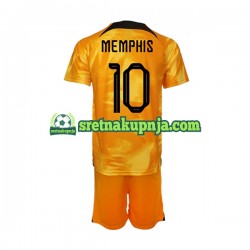 Dječja Domaći Home Dresova Nizozemska Memphis Depay 10 World Cup 2022 Kratkih Rukava