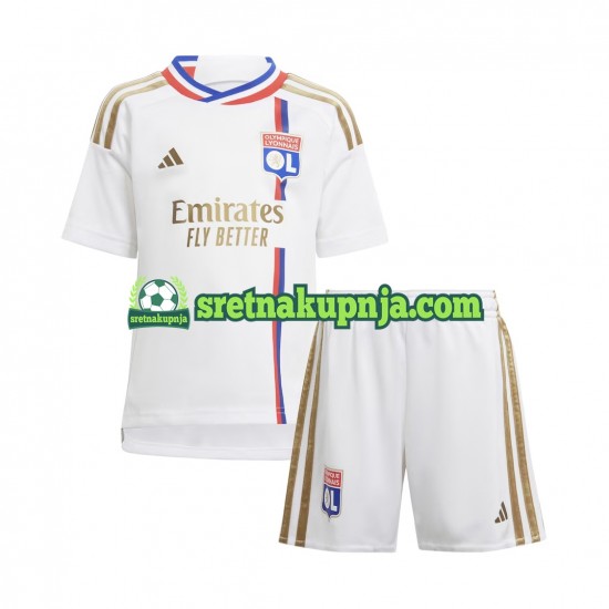 Dječja Domaći Home Dresova Olympique Lyonnais 2023-2024 Kratkih Rukava