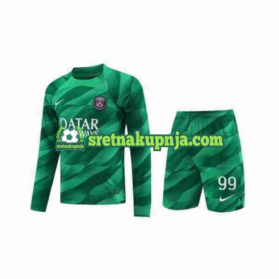 Dječja Domaći Home Golmanski Dresova Paris Saint-Germain Donnarumma 99 2023-2024 Dugim Rukavima