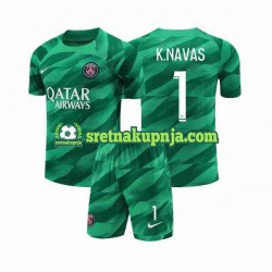 Dječja Domaći Home Golmanski Dresova Paris Saint-Germain K.NAVAS 1 2023-2024 Kratkih Rukava