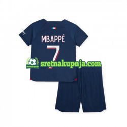 Dječja Domaći Home Dresova Paris Saint-Germain Mbappe 7 2023-2024 Kratkih Rukava