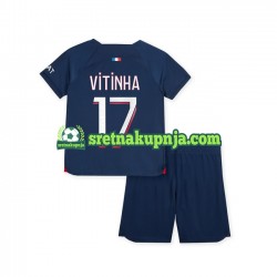 Dječja Domaći Home Dresova Paris Saint-Germain Vitinha 17 2023-2024 Kratkih Rukava