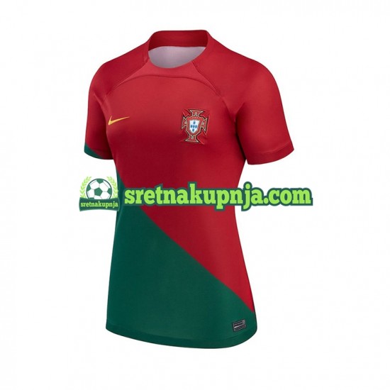 Žene Domaći Home Dresova Portugal World Cup 2022 Kratkih Rukava
